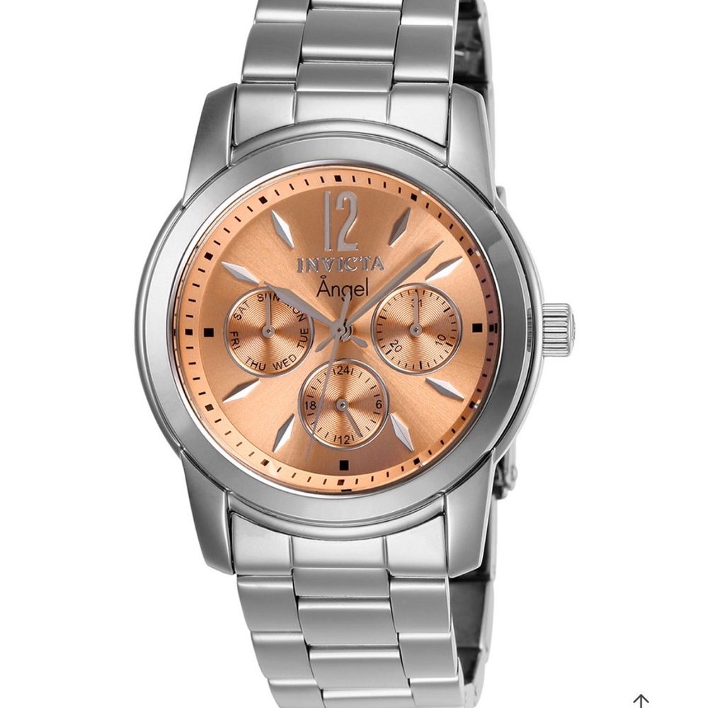 Invicta Angel Series women's watch stainless steel with rose gold face
